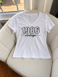 40th Birthday “1986 Vintage” V-Neck T-Shirt
