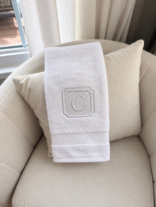 Personalized Monogram Luxury Hand Towel | Custom Embroidered Towel